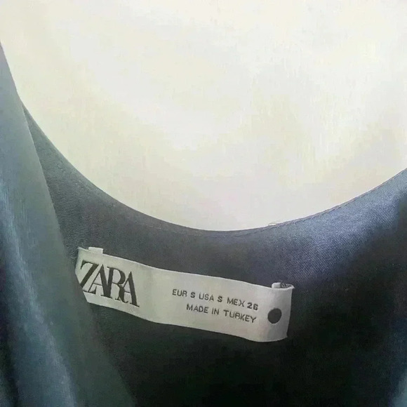 Zara green midi slip dress small - Picture 4 of 5